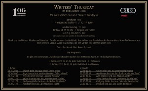 Borchardt 1. og, Writers Thursday