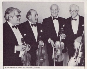 Das Amadeus Quartett auf Schloss Elmau, ca. 1975 © Schloss Elmau