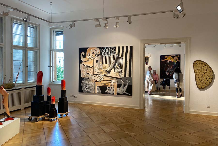 Elvira Bach & Ingrid Honneth, Galerie Schmalfuss, Photo: Holger Jacobs